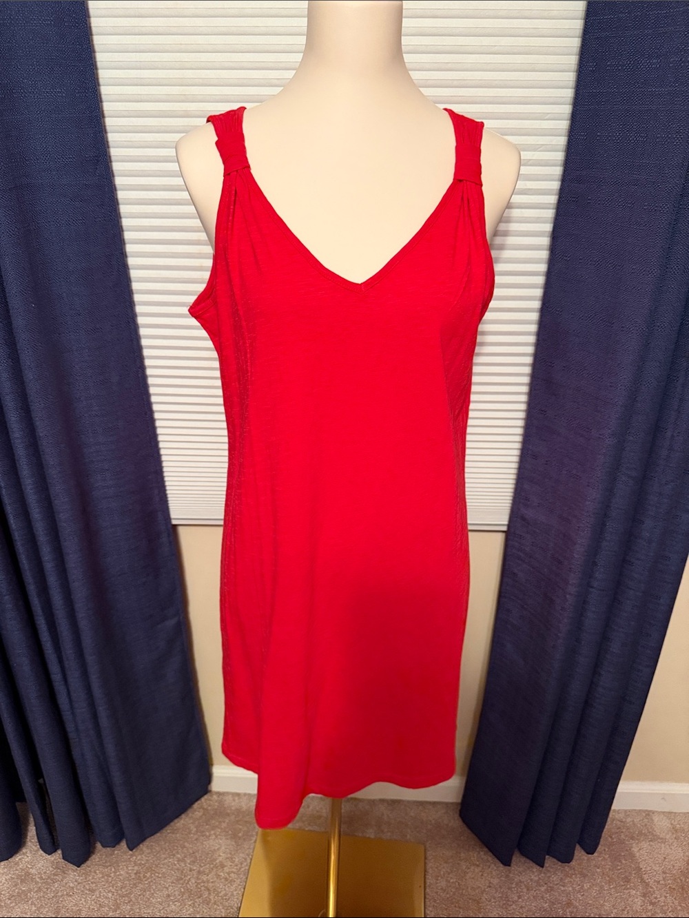 NWT Talbots Bright Red Sleeveless Shift Dress